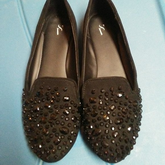 Simply Vera Vera Wang Shoes - Simply Vera Vera Wang Black Studded Flat Loafers